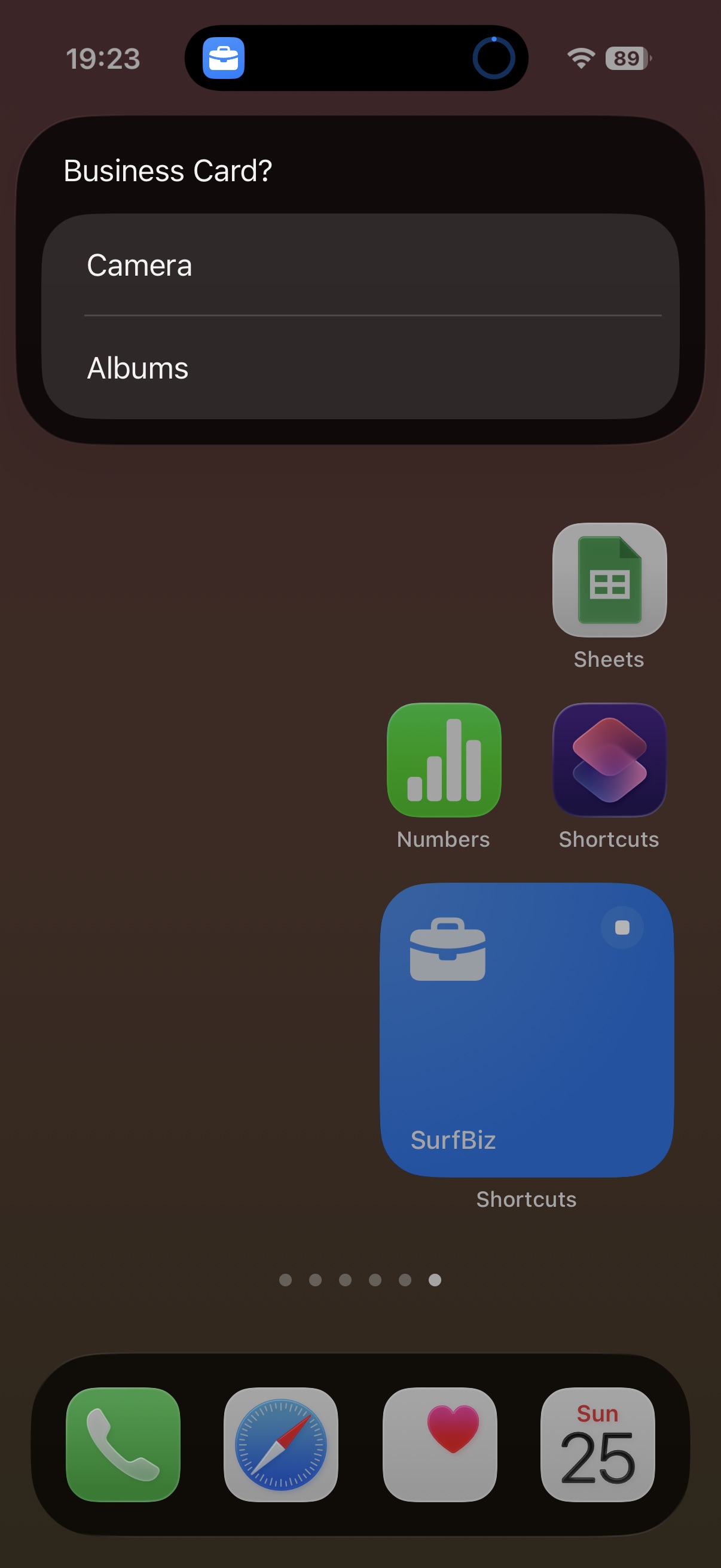 Take a photo or select from Photos